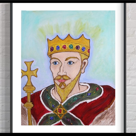 King William Book Forget-Me-Not Faery Tale Illustration Art Print Oil Painting - Picture 5 of 10